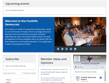 Tablet Screenshot of foothillsdemocrats.org